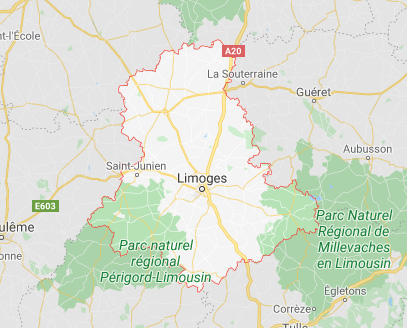 carte haute Vienne 87