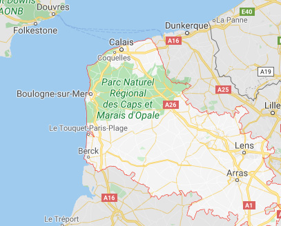 carte pas de calais 62