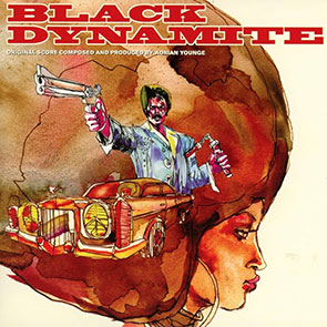 ADRIAN YOUNGE – Black Dynamite, aquarelle crème et rouge, hommage blaxploitation