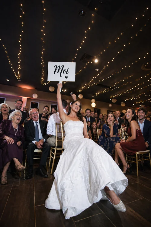 jeu Elle et Lui pendant une animation de mariage